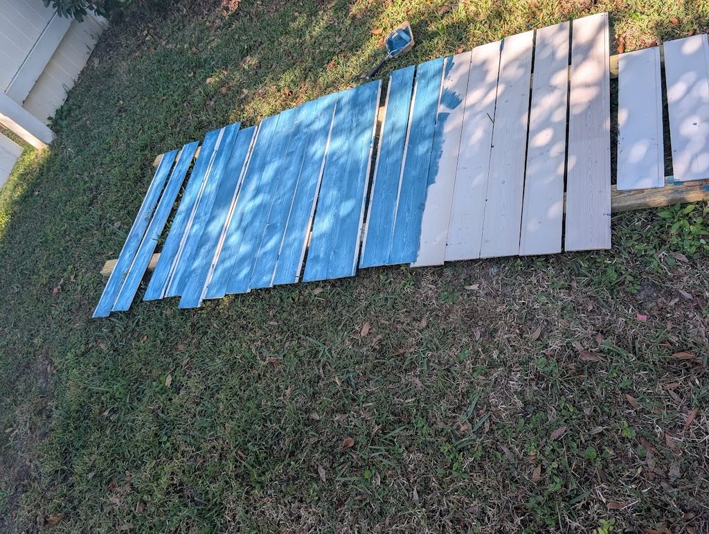 Existing back patio before the outdoor kitchen build