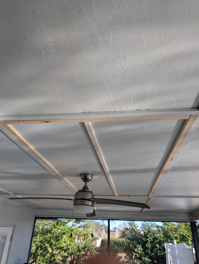 Existing back patio before the outdoor kitchen build