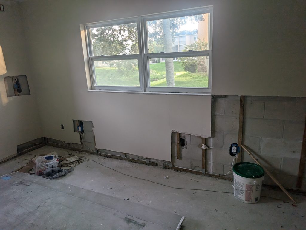 Cramped first-floor condo kitchen before demo