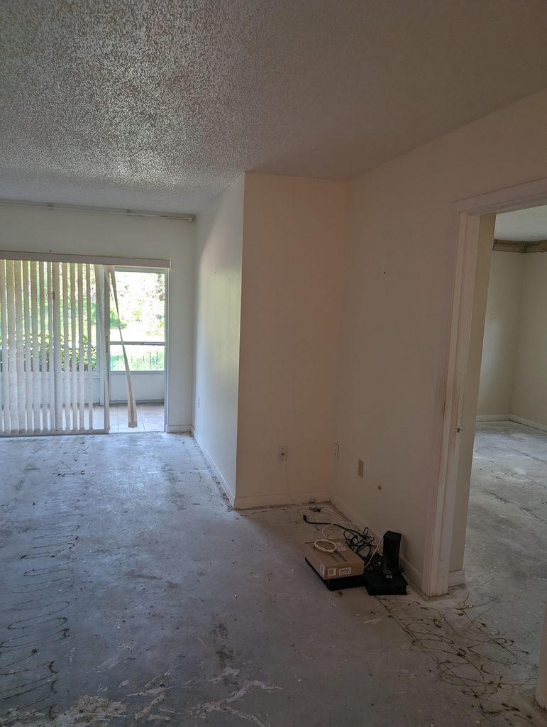 Cramped first-floor condo kitchen before demo