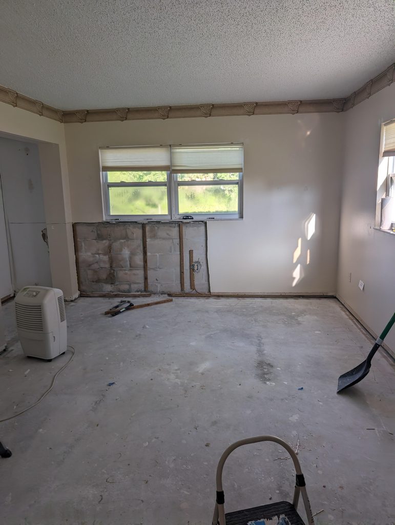 Cramped first-floor condo kitchen before demo