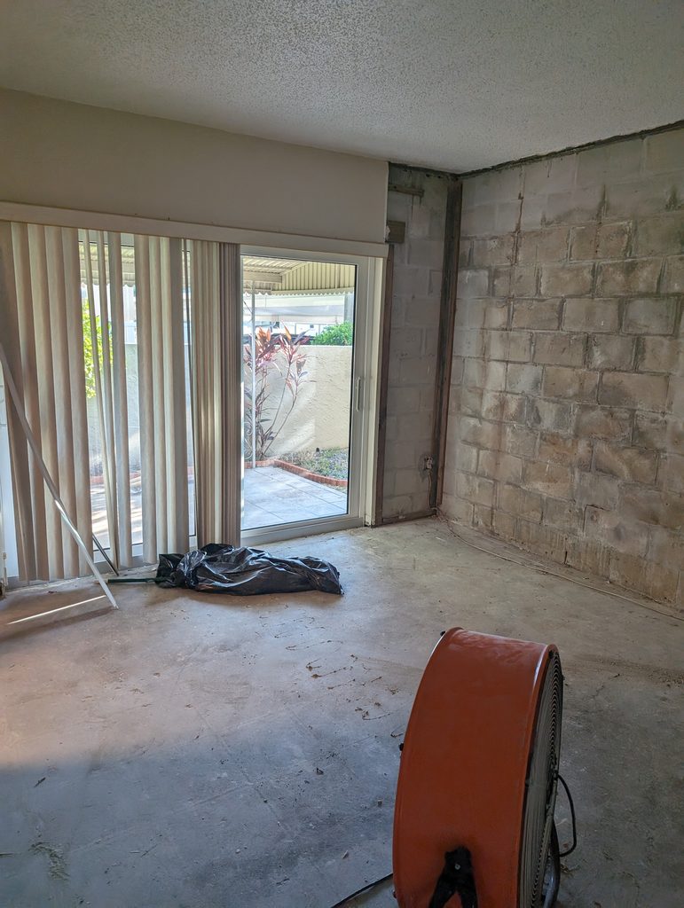 Cramped first-floor condo kitchen before demo